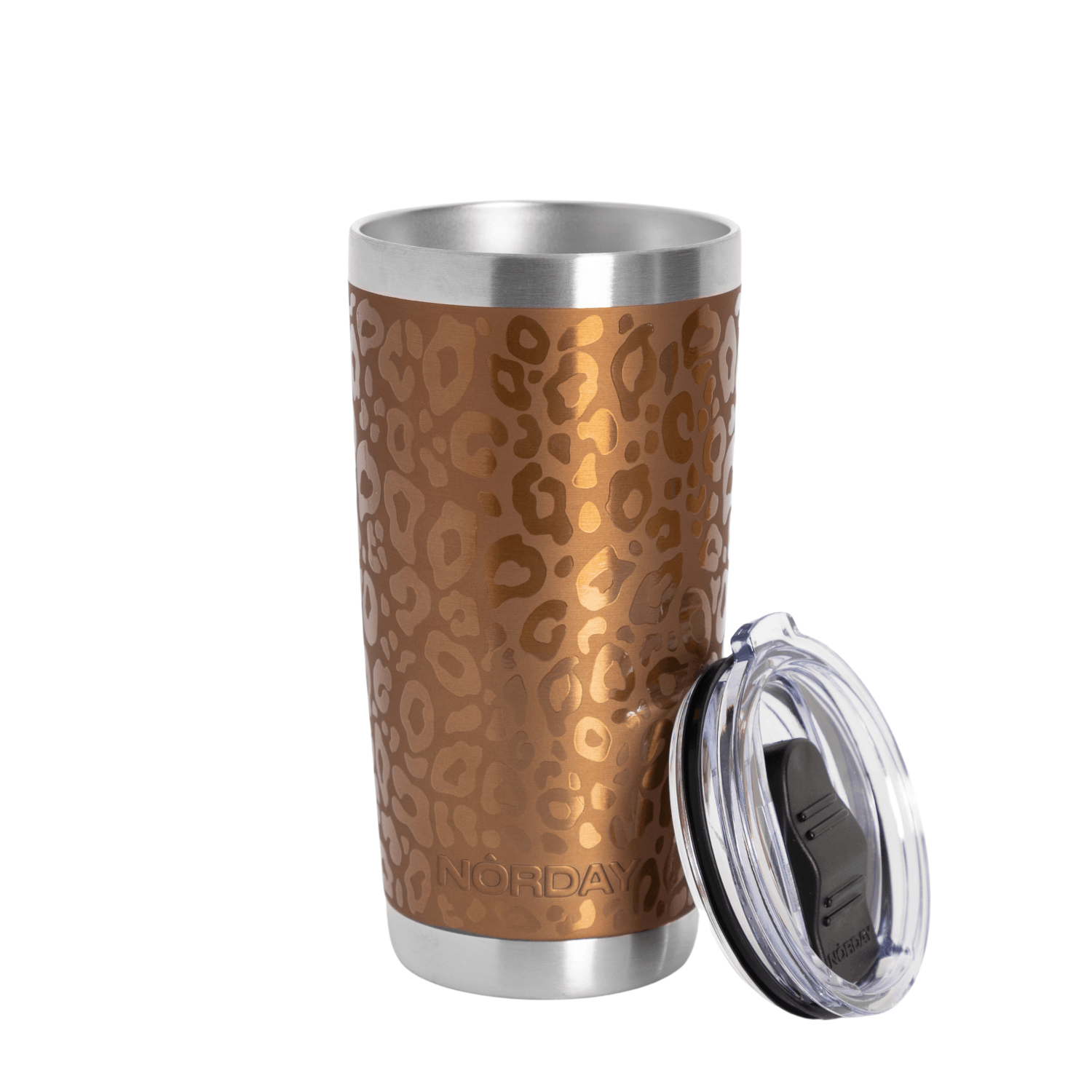 TUMBLER 20 OZ GOLD LEOPARD