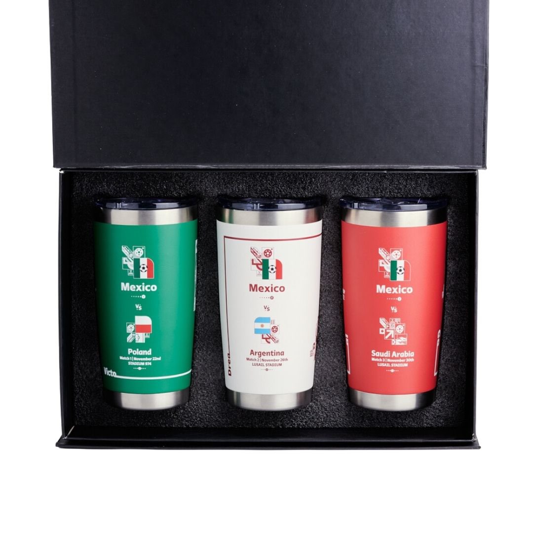 Tumbler 20 oz Set Conmemorativo Qatar