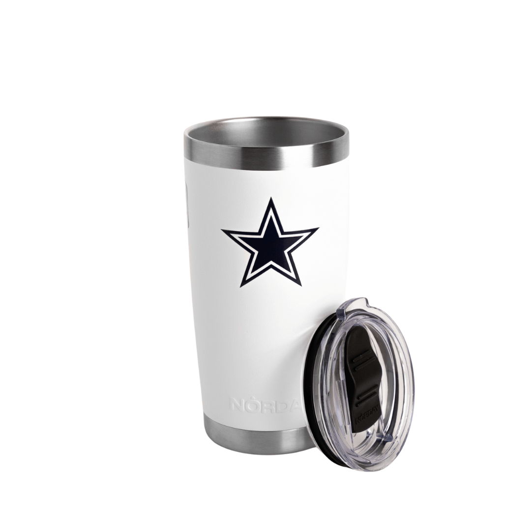 Tumbler 20oz White NFL Dallas Cowboys
