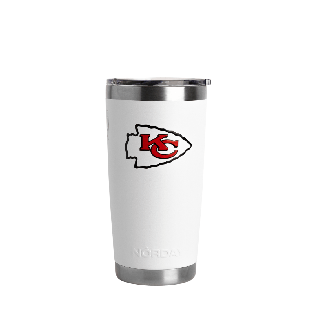 Tumbler 20oz White NFL Kansas City Chiefs