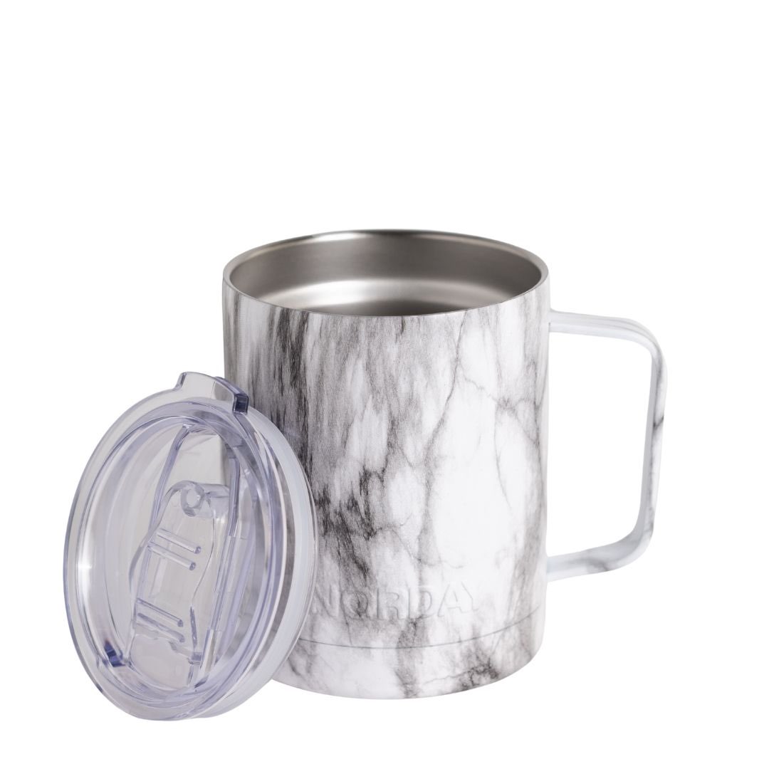 Coffee Mug 12 oz White Marble