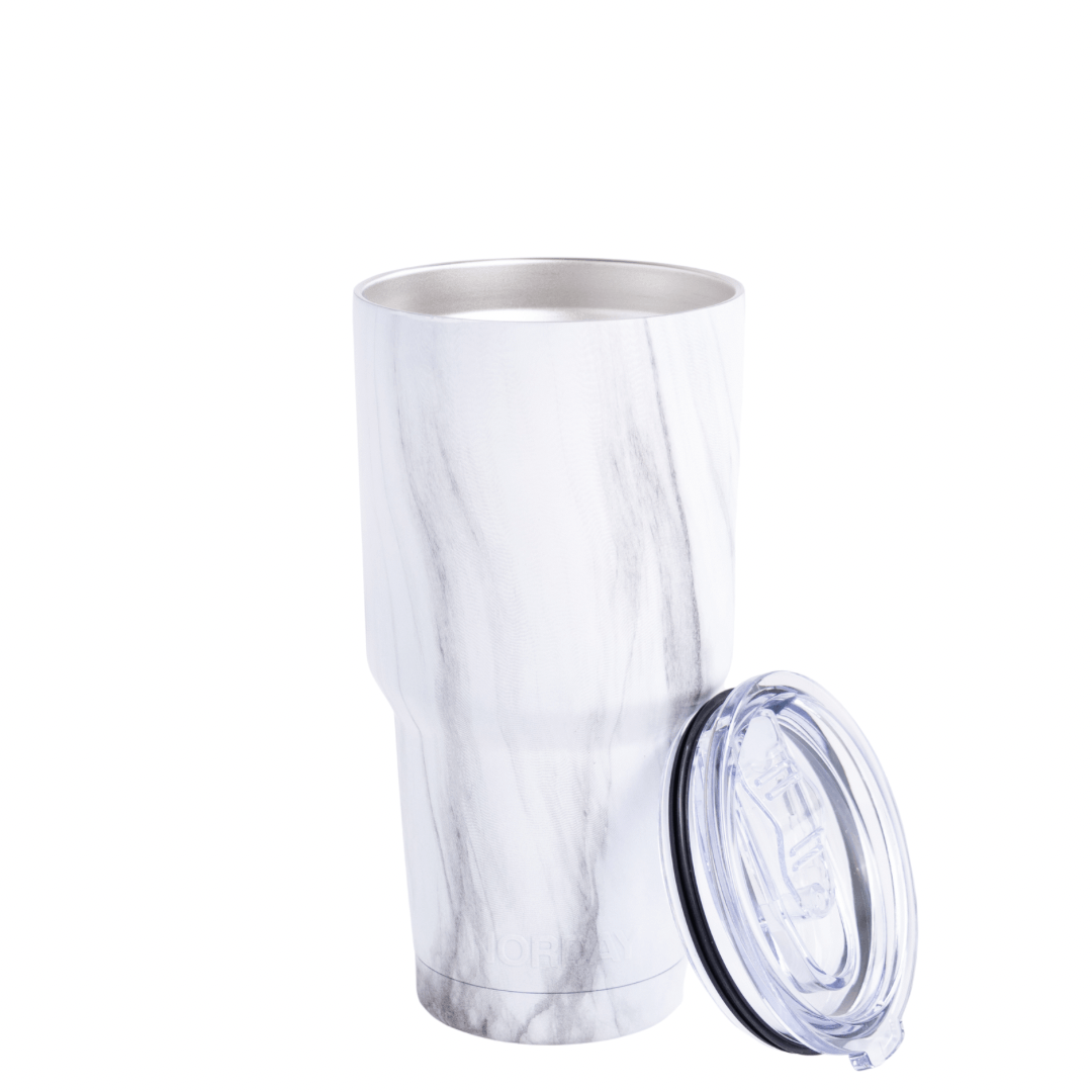 Tumbler 30 oz White Marble