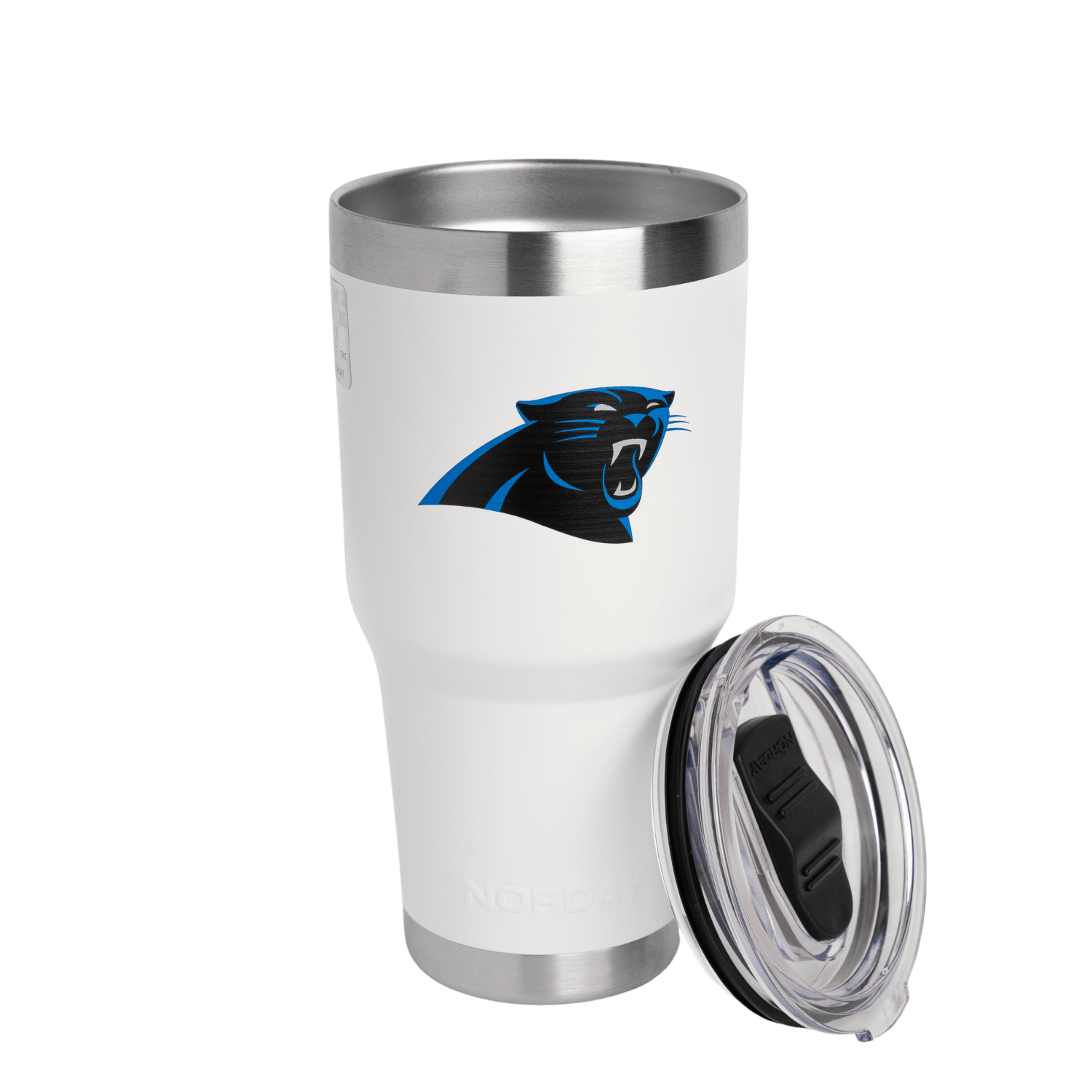 TUMBLER 30OZ WHITE NFL CAROLINA PANTHERS
