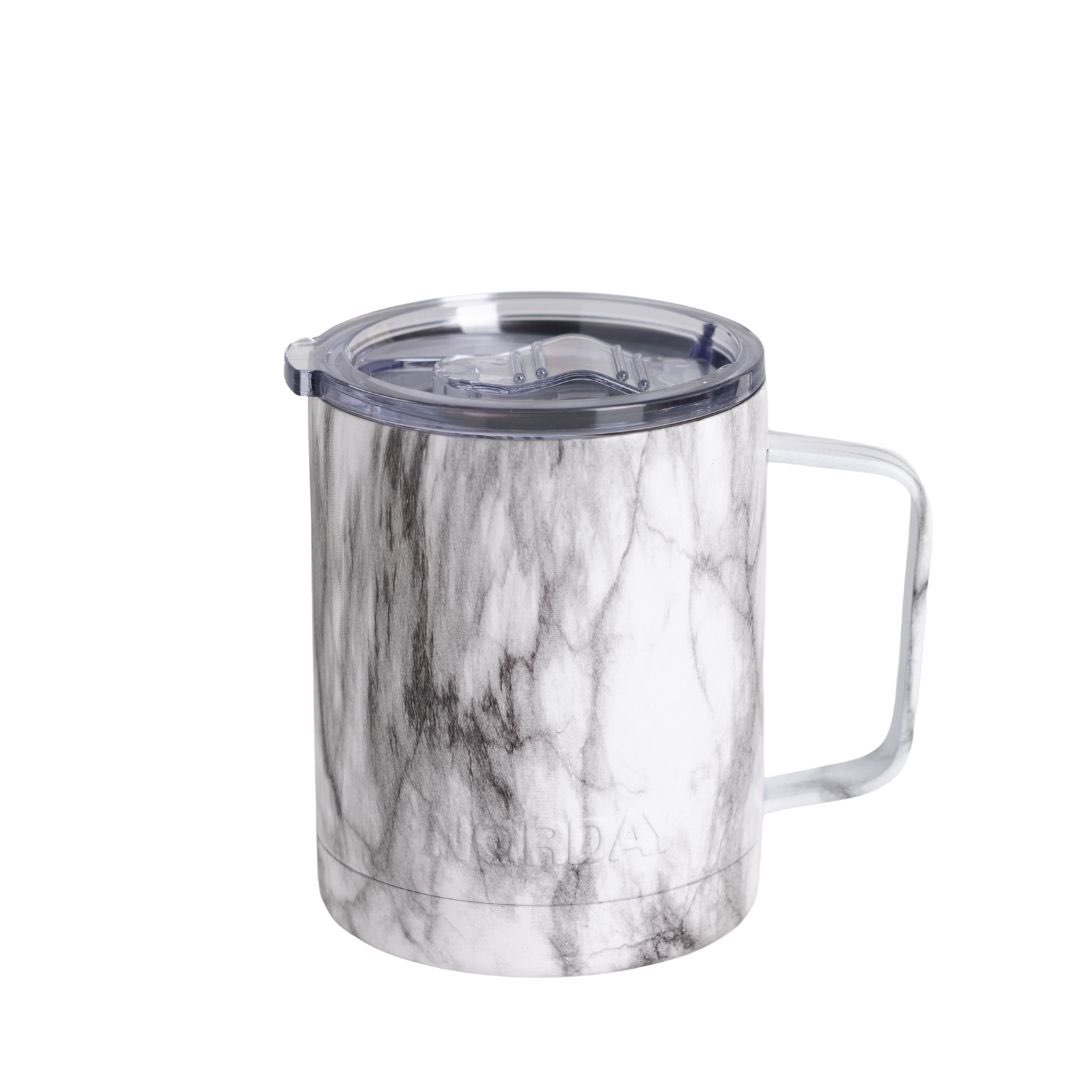 Coffee Mug 12 oz White Marble