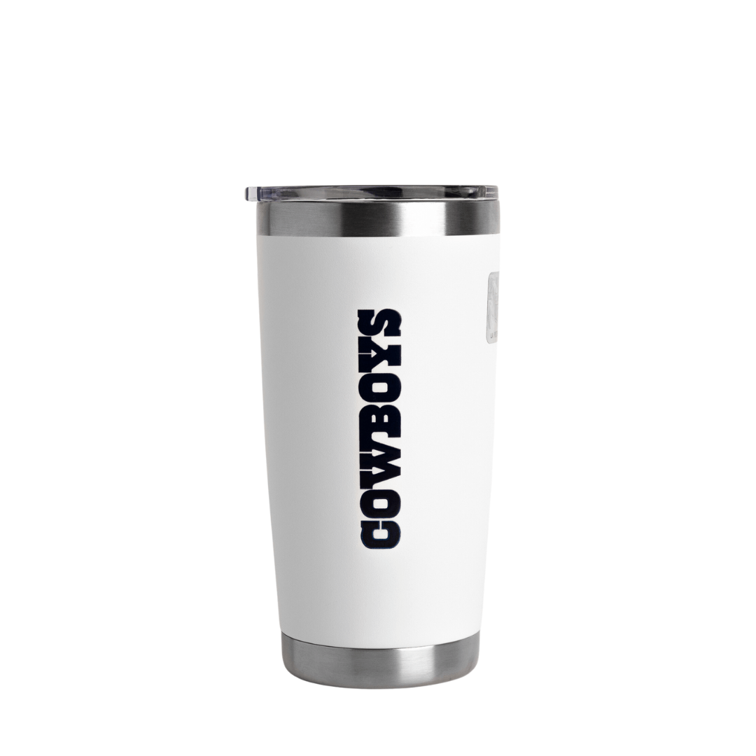 Tumbler 20oz White NFL Dallas Cowboys