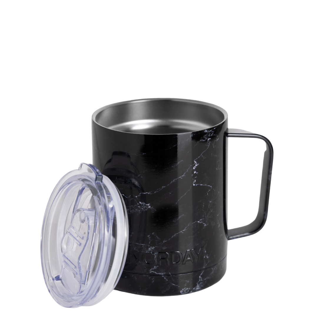 Coffee Mug 12 oz Black Marble